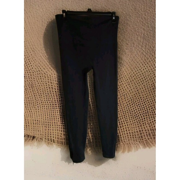 Spanx Black Size XL Zip ANKLES High Rise Waist 28 Inseam 26 Stretch - Picture 3 of 6